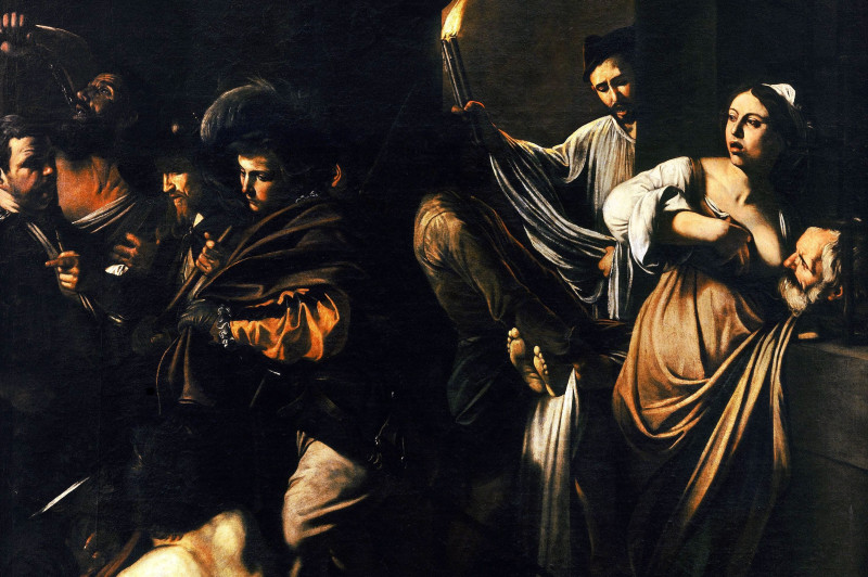 Sette opere di Misericordia, particolare - Caravaggio (Napoli)